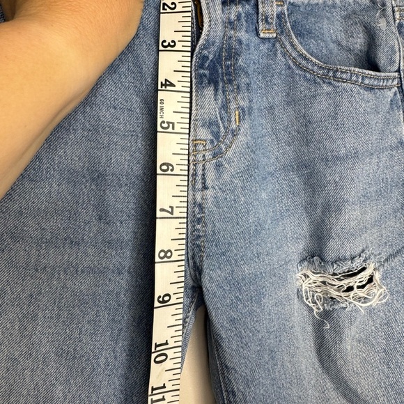 Old Navy Girls Wide Leg Distressed Jeans - Picture 5 of 7